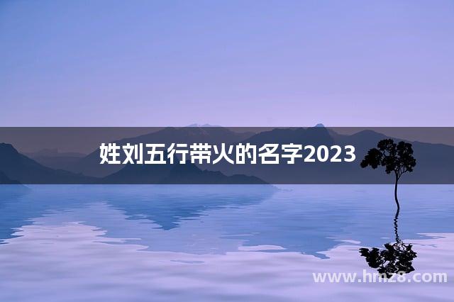 姓刘五行带火的名字2023
